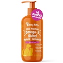 Zesess Paws Wild Alaska Omega-3 Blend Pollock + Salmon Oil for hunde og katte - Hud og Coat Support, Omega 3 Supplement til Kæledyr, 16oz