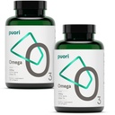 Puori Omega 3 Fish Oil Supplement - Ultra Pure & Burpless Wild fanget Fish Oil med 2000mg Omega 3 Fedtsyrer, 1250mg EPA & 500mg DHA understøtter hjerte, hjerne og øje sundhed - IFOS Certificeret - 240 Softgels