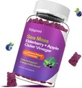 Irish Sea Moss Gummies med Elderberry, Bladderwrack, Burdock, Chlorophyll - fordøjelse, hud, hår og enhance Immunitet - Voksne børn Kvinder Mænd, 60 Blueberry Flavored Gummies