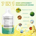 Magnesium citrat flydende supplement (10 Fl Oz), Magnesium kompleks drik / oral opløsning med Vitamin B, zink, natrium og bromelain til søvn, muskel, hjerte, Gut Support (Ananas)