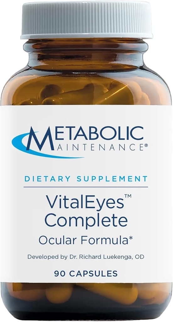 Metabolisk vedligeholdelse Vital Eyes Complete - Okulær støtte Multivitamin med Lutein + Zeaxanthin (90 kapsler)