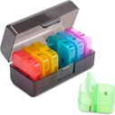 Zoksi Ugentlig Pill Organizer 2 gange om dagen, Sort 7 dag Am Pm Pill Box, Daily Am Pm Pill Organizer 7 dag, Bærbar Vitamin Pill Case, Ugentlig Pill Box for Fish Oils, Vitamin, Supplement