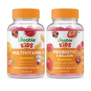 Livbare Multivitamin Kids + Probiotika 5 billion Kids, Gummies Bundle - Great Tasting, Vitamin Supplement, Gluten Free, GMO fri, Chewable Gummy