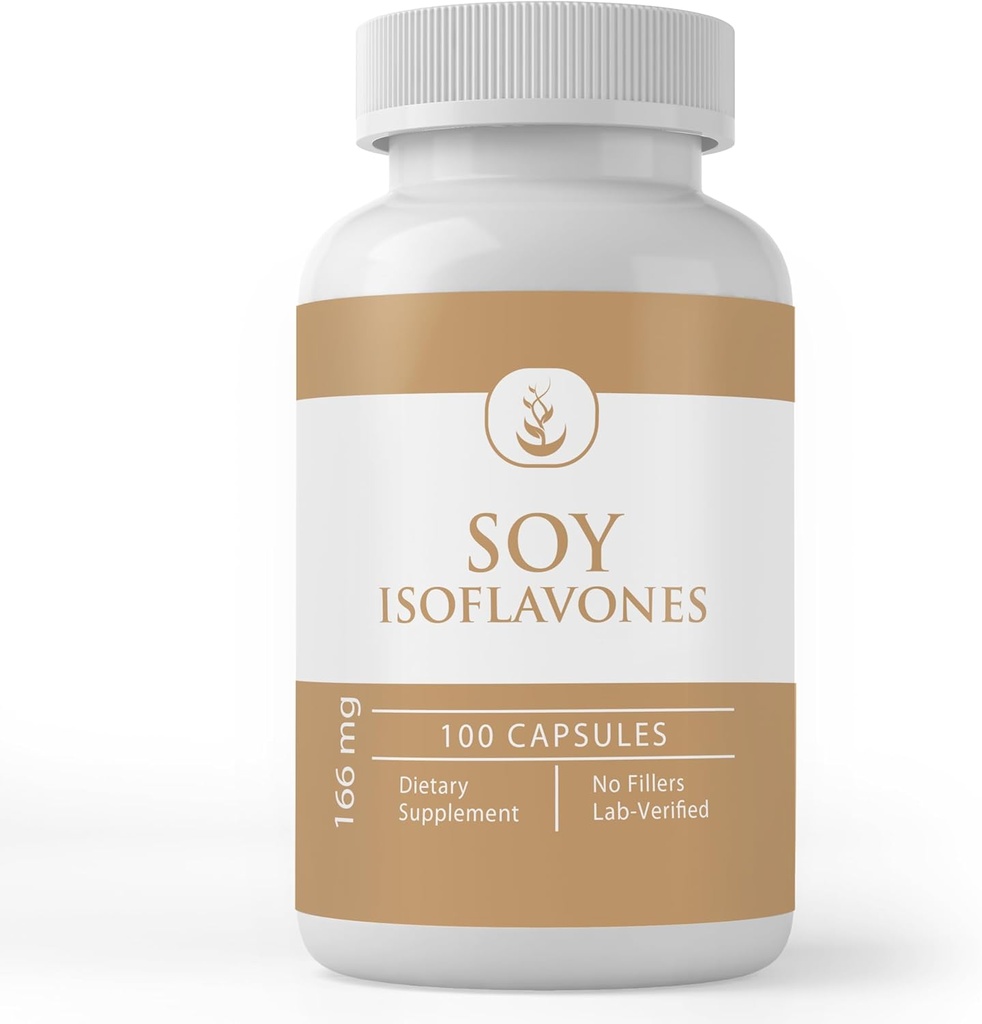 Pure Original Ingredienser Soja Isoflavoner, (100 kapsler) Altid Pure, Ingen tilsætningsstoffer eller Fillers, Lab Verified