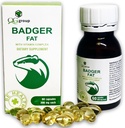 QG gruppe Badger Fat Natural Source of Polyumættede fedtsyrer - 60 kapsler, 300 mg hver