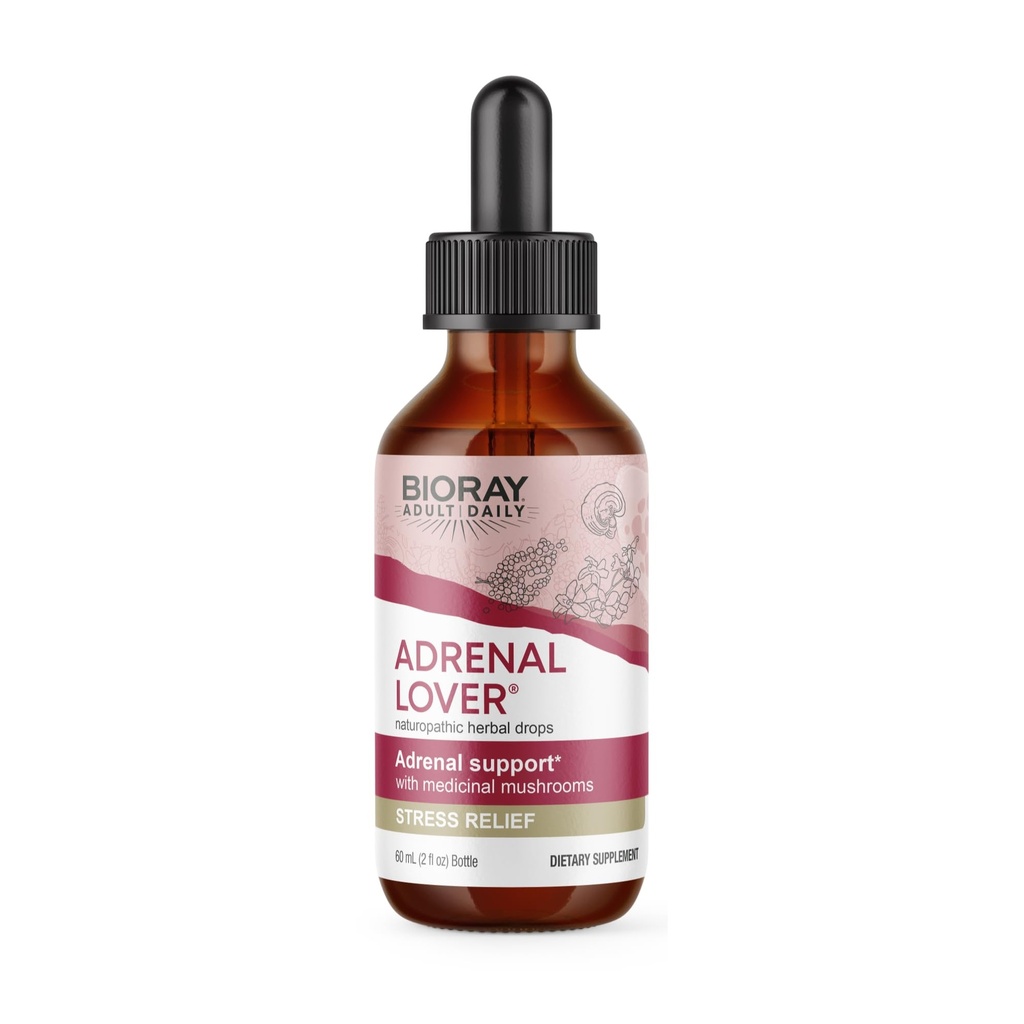 BIORAY Adult Daily Adrenal Lover - 2 fl oz - Traditionel kinesisk Nyre Yin Tonic - Non-GMO, Vegetar, Gluten Free, Alkohol Free
