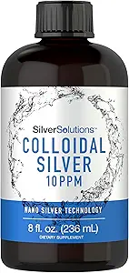 Carlyle Colloidal Silver - 124; 10 PPM - 124; 8 oz (236 ml) - 124; Nano Silver Technology - løsninger - 124; Vegetar, Non- GMO, & Gluten Free Supplement