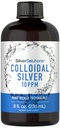 Carlyle Colloidal Silver - 124; 10 PPM - 124; 8 oz (236 ml) - 124; Nano Silver Technology - løsninger - 124; Vegetar, Non- GMO, & Gluten Free Supplement