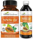 Papaya Leaf Extract til Blodplader & Papaya Enzyme Bundle - 10X fordøjelseskapsler & 15X flydende blodplader Support - Immun, Gut, og fordøjelsessygdomme