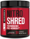 Jacked Factory NITROSURGE Shred Pre Workout Supplement - Energy Booster, Instant Strength Gains, Sharp Focus, kraftfulde pumper - Nitrooxid Booster & PreWorkout Powder - 30Sv, Watermelon