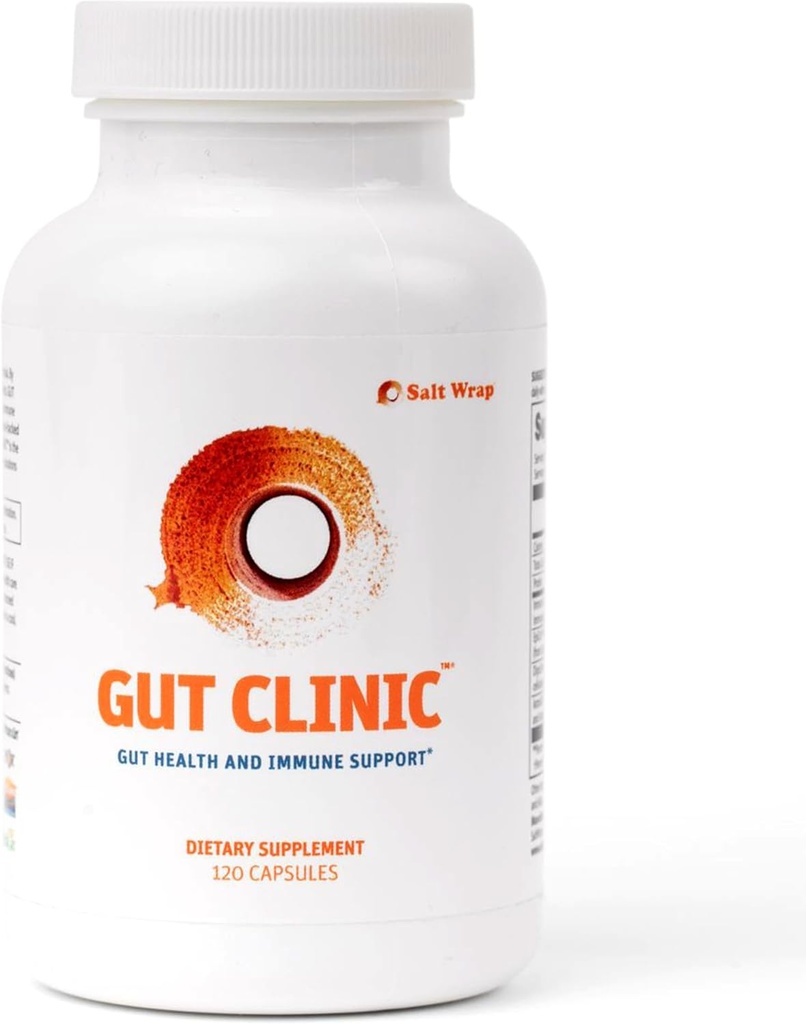 SaltWrap Gut Clinic Postbiotika - Gut Health, Komplet Gut Reparation, barriere & immunforsvar - Hjælper med at blomstre, Gas & fordøjelsesbesvær - 90 kapsler