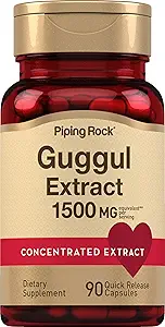 Piping Rock Guggul Supplement: 124; 1500 mg; 124; 90 Kapsler: 124; Koncentreret ekstrakt: 124; Non- GMO, Gluten Free