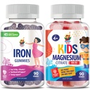 Magnesium gummier til børn 500mg & jern gummier til voksne - jernvitaminer med C-vitamin