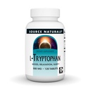Source Naturals L- Tryptophan, for Mood, Relaxation, and Sleep *, 500mg - 120 tabletter