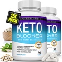 Toplux Keto Blocker Pills White Nyre Bean Extract - 1800 mg Natural Ketosis, Support Keto Diet, for Mænd Kvinder, 90 Kapsler, Supplement