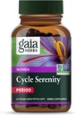 Gaia Herbs Cycle Serenity - Women 's Hormonal Balance Supplement - Lavet med Fenugreek, Saffron, Gurkemeje & Hawthorn - Gratis fra Gluten, Dairy & Soy - 60 Veganske kapsler (60 Servere)