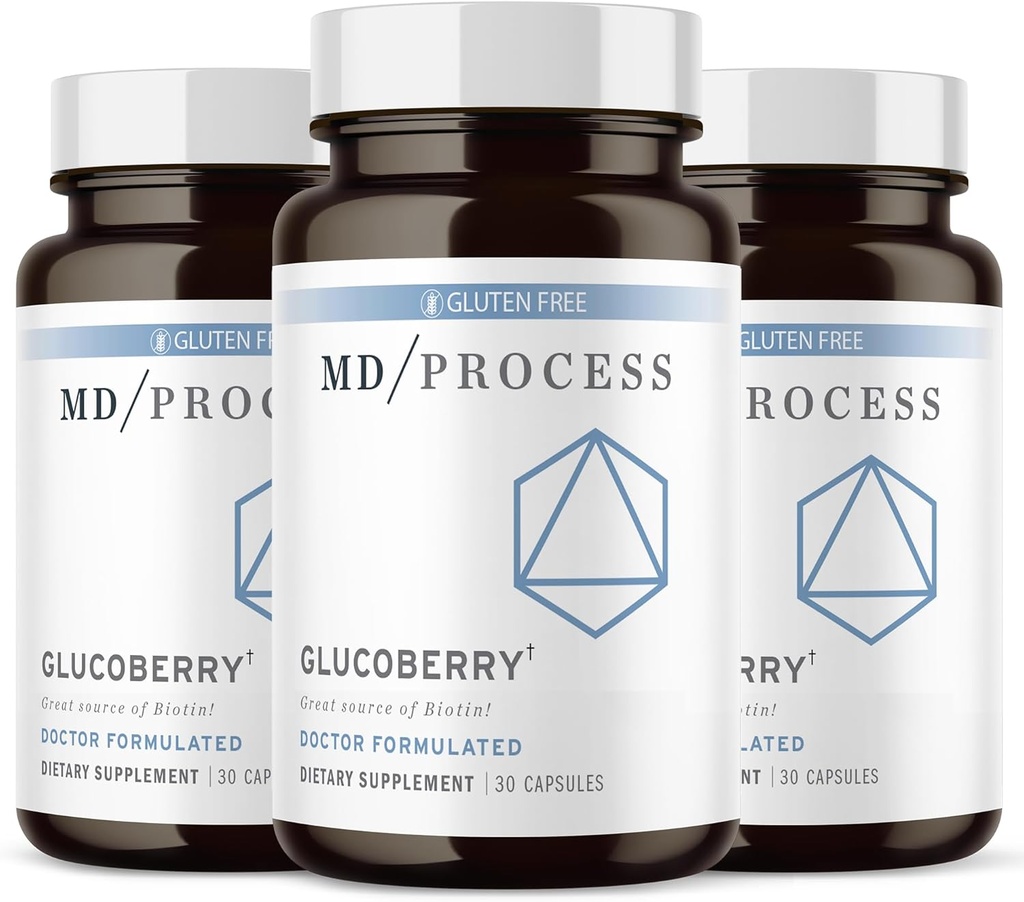 GlucoBerry Maqui Berry Extract med Chrom Picolinate for Blood Health Support - med Biotin og Gymnema Sylvestre - Læge Formuleret - 30 kapsler, 3 pakker