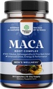 Potent Black Maca Root Kapsler til mænd - Urte Wellness Supplement med Sibirisk Ginseng Ashwagandha og Black Maca Root - Mænds Wellness supplement til støtte generel sundhed - 30 Greve