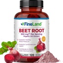 FineLand Beet Root Kapsler Budd124; Blodtrykssupport 10,000mg Ækvivalent pr Servering Budd124; 20: 1 Uddrag, 120 Vegan Kapsler - Immunsystem, Cirkulation & Heart Health - Ikke GMO, Lavet i USA