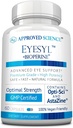 Godkendte Science EyeSyl - Eye Support - Chrom Picolinate, Taurine, Lutein, Zeaxanthin, Bilberry, BioPerine - 1 måned Supply - 60 kapsler - Made in USA