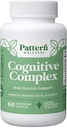 Mønster Wellness Cognitive Complex Supplement - Understøtter hukommelse, fokus, mental Klarhed, og hjerne sundhed - Lions Mane, Bacopa, B Vitaminer - 60 vegetariske kapsler