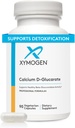 XYMOGEN Calcium D- glucarat 500mg - supplement til støtte sund detox af fat- Opløselige toksiner, Hormon ligesom østrogen + Androgens (90 kapsler)