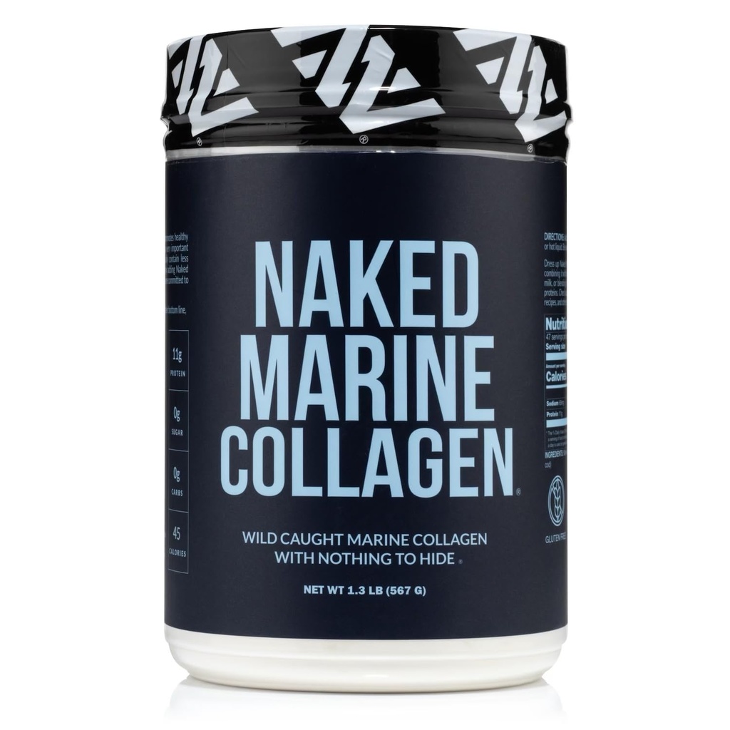 NAKED Marine Collagen Peptider Protein Powder - Unflavored - fra Wild Fanget Torv - Paleo Friendly, Non- GMO, Soy- Free, Gluten- Free - 47 Serveringer