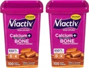 Viactiv Max Formel Calcium + D3- vitamin supplement til knoglesundhed, Rich Caramel, 100 bløde tykkere - 2 Pack