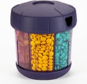 Mossime supplement Organizer med ekstra store 7 kompartmenter, TPU Soft Lid Easy Open Pill Dispenser, En måned rejse Medicin Organizer Opbevaring Vitamin Holder, Medicine Container Pill flaske