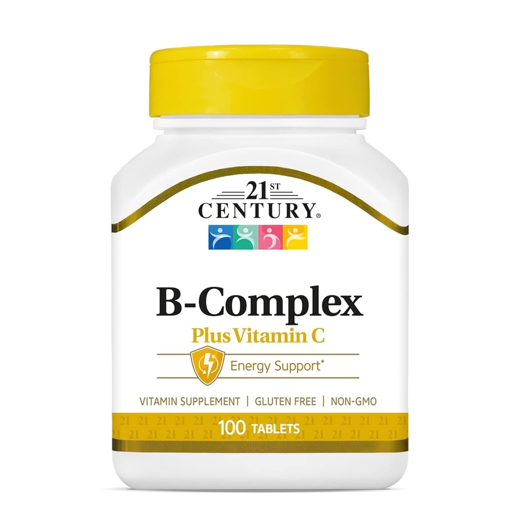 21. århundrede Healthcare, B Complex Plus C-vitamin, tabletter 100 greve (pakke med 1)