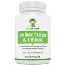 VitaMonk lavdosis koffein og Theanin - ingen jitters, ingen Crash - Mikrodose af koffein L Theanine piller med koffein Theanin og Theobromin - 25 mg koffein, koffein piller L Theanin - 60 Caps