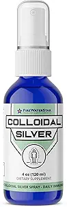 FWS Kolloid Sølv Spray - 4 oz - Clear Silver - 50 ppm - 99,99% Pure Silver - Daglig immunforsvar
