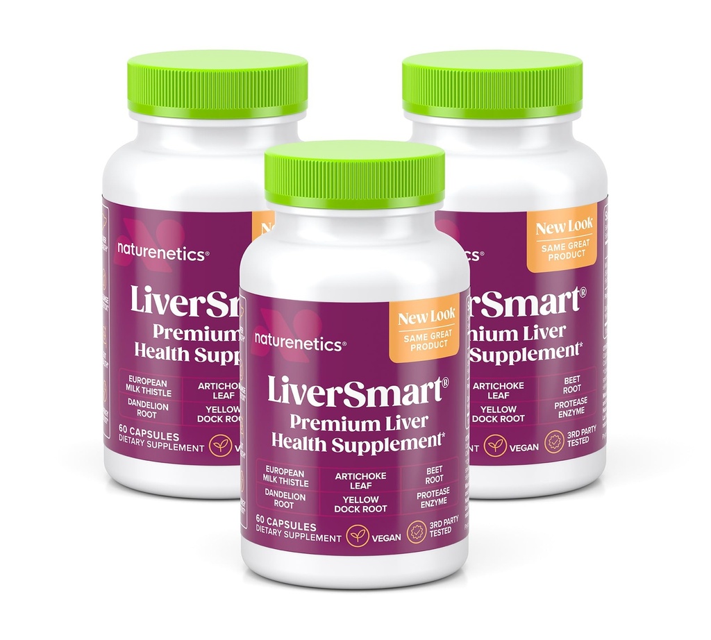 Naturenetics Milk Thistle Liver Cleanse & Support Supplement, 60 Capsules - 80% Silymarin Extract with Artichoke & Dandelion, Supports Liver Enzymes, Energy, & Digestion - Vegan, Gluten-Free, 3 Pack