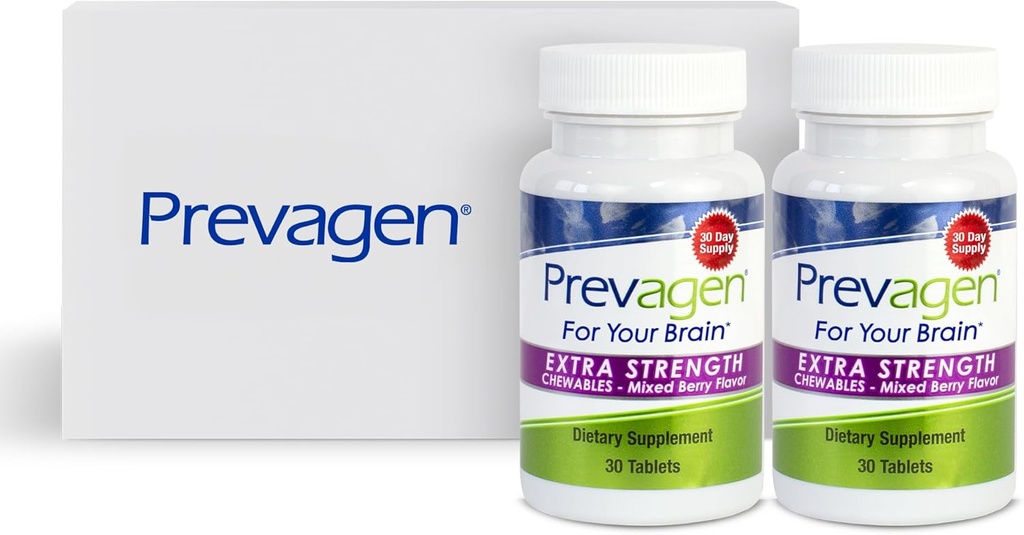 Prevagen Extra Strength Mixed Berry Chewables - 60 tabletter (2 måneders Tilgang)