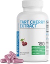 Bronson Tart Cherry Extract 2500 mg Vegetarian Capsules with Antioxidants and Flavonoids Non-GMO, 180 Count