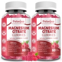 Magnesium Citrate Gummies - 124; Magnesiumsupplement til kvinder - 124; Høj Absorption - Magnesiumtillæg - 124; Vegan, non- GMO - Magnesium Gummies - 124; 120 Raspberry Flavor (pakke med 2)