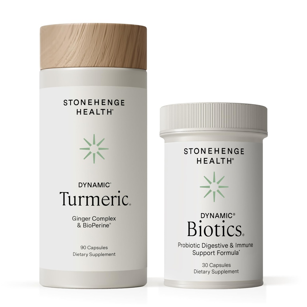 Stonehenge Health Dynamisk gurkemeje, Dynamisk biotik Probiotik: Joints og fordøjelsesstøtte bundle