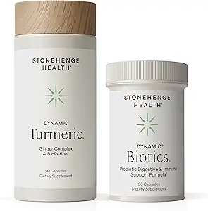 Stonehenge Health Dynamisk gurkemeje, Dynamisk biotik Probiotik: Joints og fordøjelsesstøtte bundle