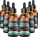 2000MG Liposomal Glutathion Liquid Drops, Ultra High Absorption, Natural Detoxification, Immunsystem & Skin Suprot *, L- Glutathion, Vitamin C & Hyaluronsyre, Kapsler Alternativ, 12.12 OZ