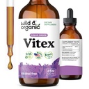 Wild & Organic Vitex Tinktur - Vitex Chasteberry supplement til kvinder - Flydende Chaste Tree Berry Extract for Good Mood - Vegan, Sukker & Alkohol- Free Herb Drops - 4 fl oz