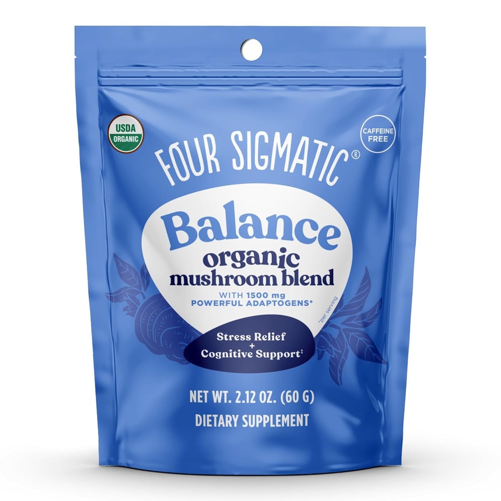 Fire Sigmatic Cale Mushroom Blend Budd124; Adaptogen supplement med Ashwagandha, Reishi, Tulsi, Cordyceps, Chaga, Rose HIPS, og mere 124; Natural Stress Relief og immunforsvar Support Supplement 124; 30 Servering