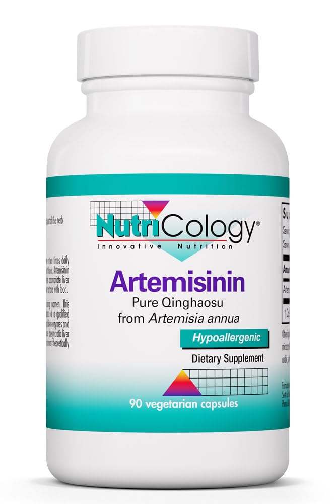 Nutricology Artemisinin Supplement - GI Tract Support, Pure Qinghaosu fra Artemisia annua, Thujone- Free, Vegetariske Kapsler - 90 Greve