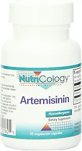 Nutricology Artemisinin Supplement - GI Tract Support, Pure Qinghaosu fra Artemisia annua, Thujone- Free, Vegetariske Kapsler - 90 Greve