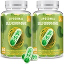 800 MG Liposomal Sulforaphane, kraftfuld Dual- Levering for maksimal Absorption & Potency, Full- Spectrum Broccoli Extract, Antioxidant & Leversupplement, 120 Softgels