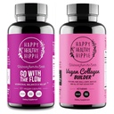 Happy Sund Hippie Vegan Collagen Builder w / Hyaluronic Acid & Gå med Flow Hormone Balance for Kvinder