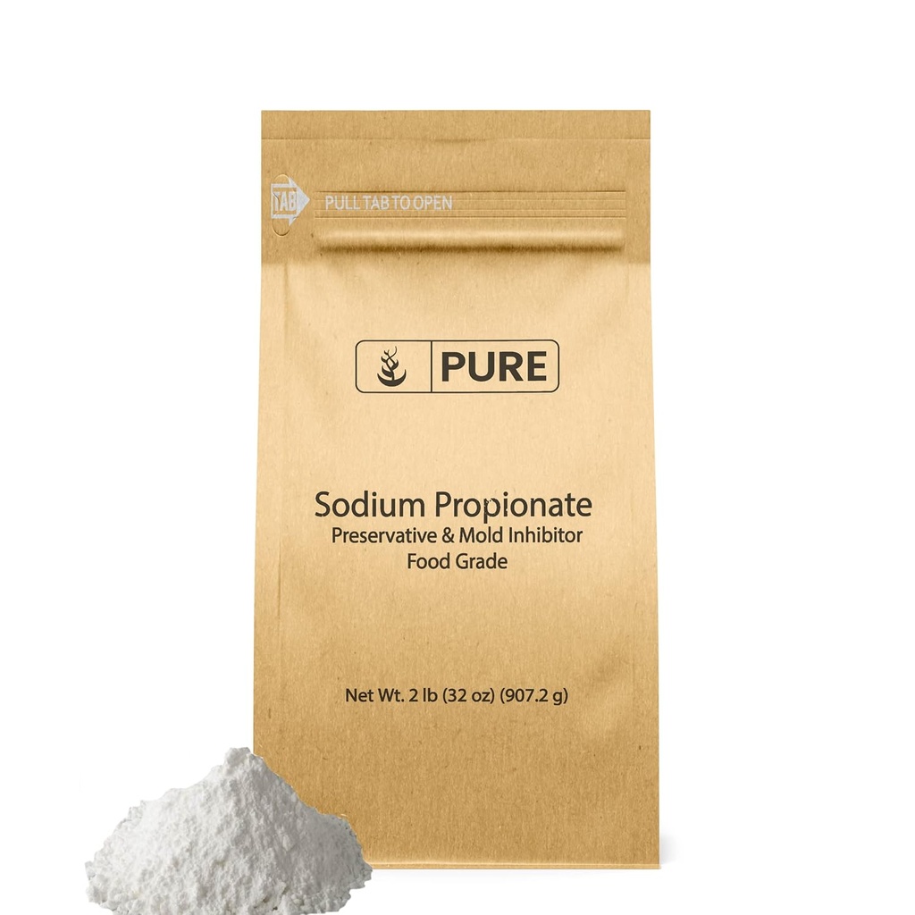 Pure Original Ingredienser Natriumpropionat (2 LB) Konserveringsmiddel & Mold Inhibitor, Food Grade, Tilsætningsstof