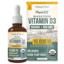 Organic Vitamin D3 10.000 IE - Plant D3, Vegan, Max Strength Sublingual Liquid D3 Drops - 200% højere Absorption, 100% Plantbaseret Cholecalciferol Form & Vegan D3, Justerbar dosering (30 Servere)