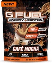 G Brændstof Protein + Energy Drink Powder, Pre Workout Koffein Mix til Gaming, Sugar Free Focus Amino, Vitamin + Antioxidanter, 19oz (Cafe Mocha, 20 Servere)