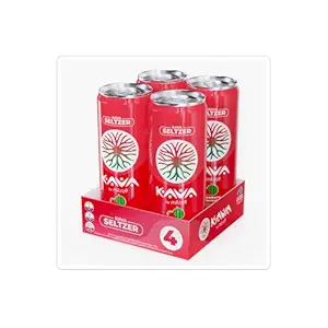 MITRA9 Botaniske drikkevarer - Jordbær Vandmelon Sparkling Kava drikke med Kava Root Extract - Mood Enhancer - Plant baseret - fremmer naturlig ro & Klarhed (12 Fl. Oz) (4)