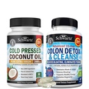 BioSchwartz 15 dages rengøring til Colon og Gut Health Plus Cold Pressed MCT Coconut Oil Capsules (2 måneders forsyning)